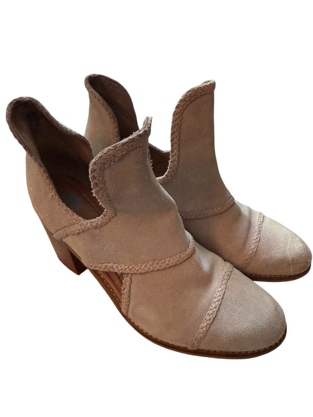 Joie Women’s Suede Ankle Booties in Light Taupe size 9